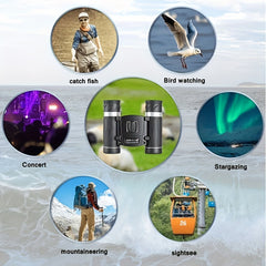 HD Compact Binoculars with BAK4 Prism for Bird Watching Hiking Travel