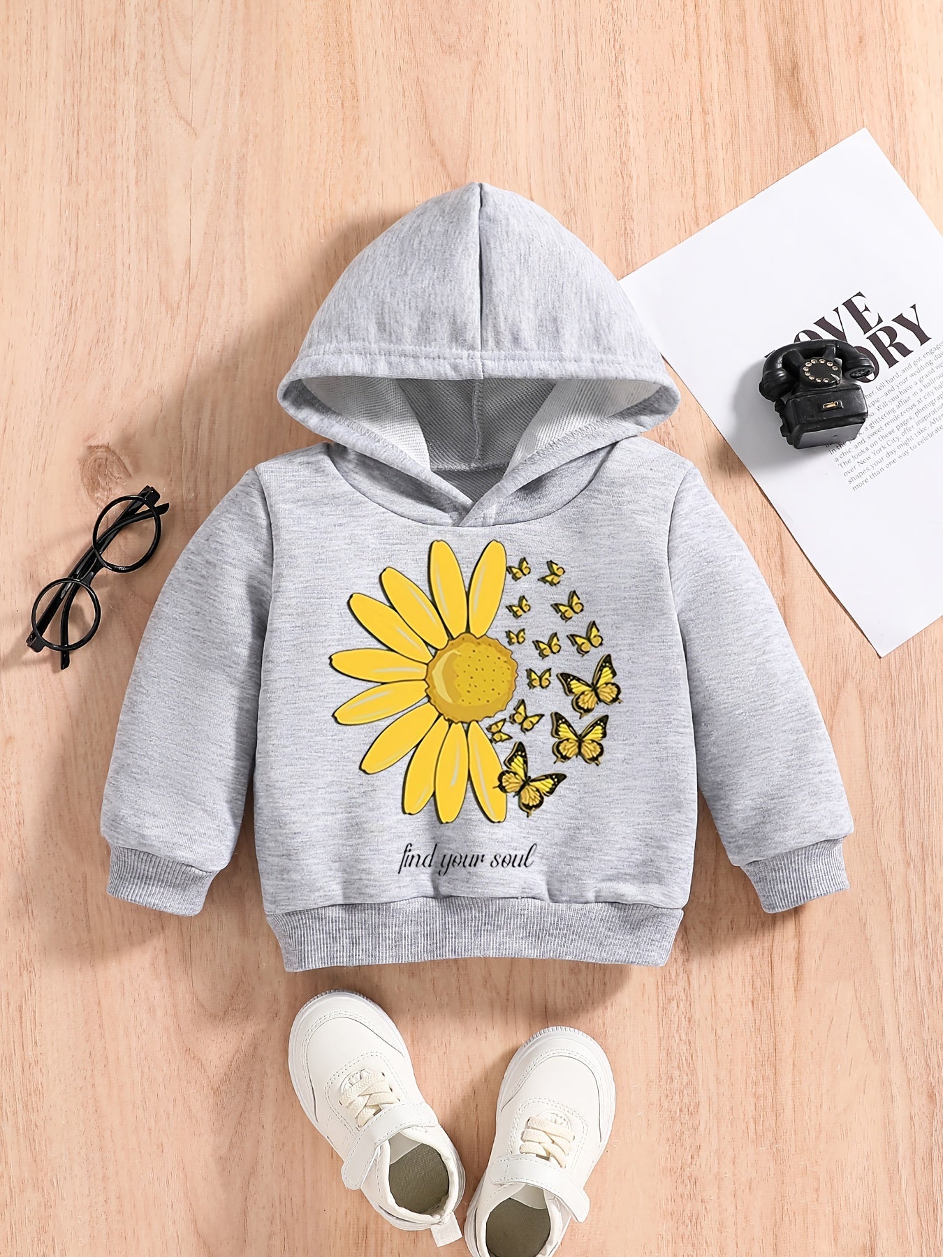 Boys Butterfly & Sunflower Sweatshirt Hoodie