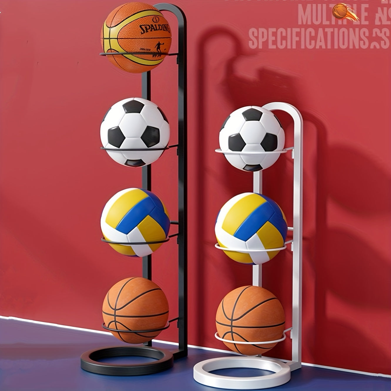 3 4 Layer Basketball Ball Storage Rack Football Display Stand Holder