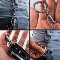 8-Shaped Metal Keychain for Outdoor Camping
