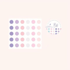 Light Salt Series Morandi Polka Dots Paper Tape Fresh Stickers