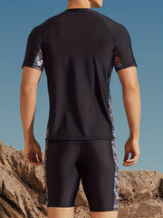 Men's Swimsuit Set 2Pcs Compression Workout Quick Dry Short Suits