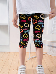 2pcs Girls Leopard Leggings Pants Outside Wear Slim Fit All match