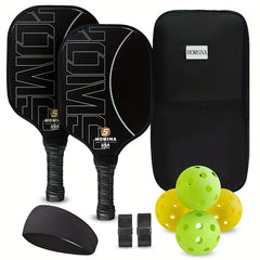 Pickleball Rackets Set 2 Rackets And 4 Balls With Bag And Headband