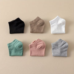 10 Pairs Solid Ankle Socks Comfortable & Breathable Low Cut Women's Stockings