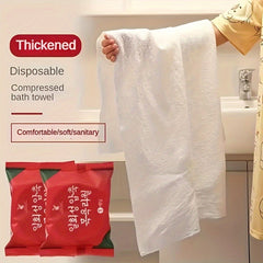 5pcs Disposable Compression Bath Towel for Camping & Sports
