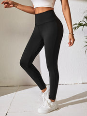 Solid Yoga Workout Pants Stretchy Running Fitness Leggings