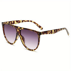 Vintage Flat Top Sunglasses Large Pilot Women Sun Shades UV400