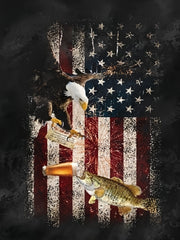 Flag Pattern Print Men's Short Sleeve Retro T shirt Graphic Tee Men's Summer