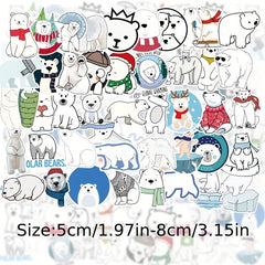 50pcs Animals Zoo Stickers Scrapbook Journal DIY Bear Sticker