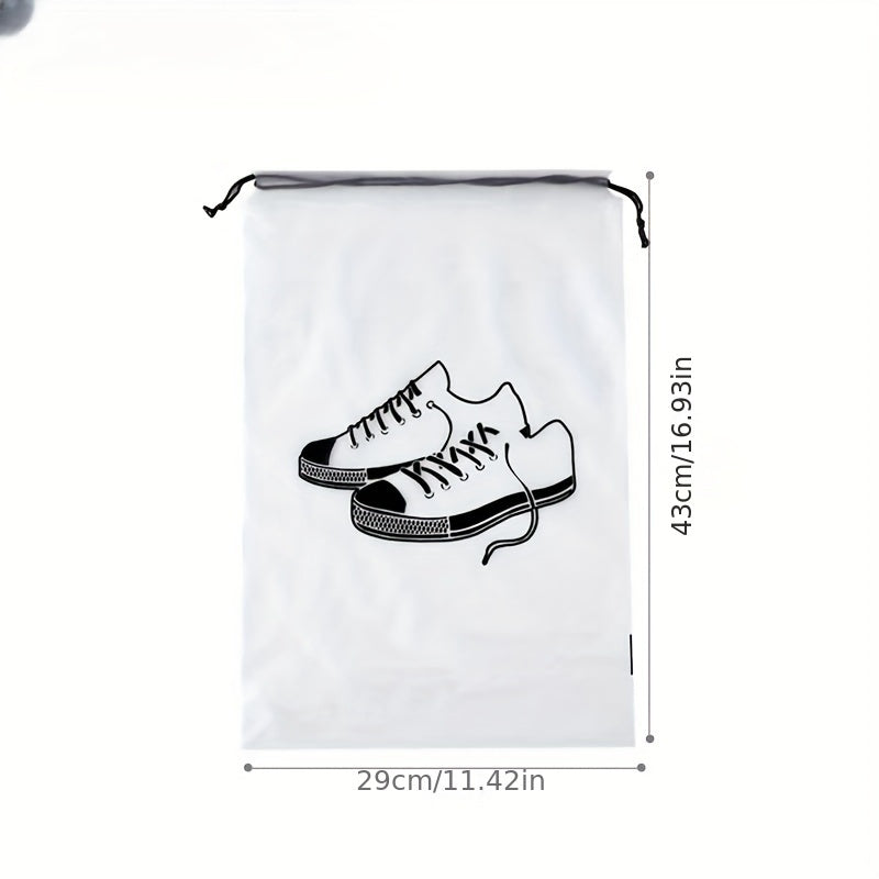 5pcs Portable Shoe Drawstring Storage Bag Dust Proof Shoe Packing Bag
