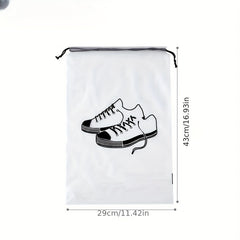 5pcs Portable Shoe Drawstring Storage Bag Dust Proof Shoe Packing Bag