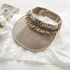 Crinkle Visor Hat Women UV Protection Beach Cap Adjustable Sports Sun Hat