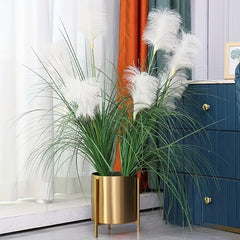 Metal Golden Floor Standing Vase Flower Arranger Plant Holder Home Decor