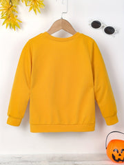 Girls Halloween Skulls Graphic Sweatshirt Long Sleeve Top Pullover