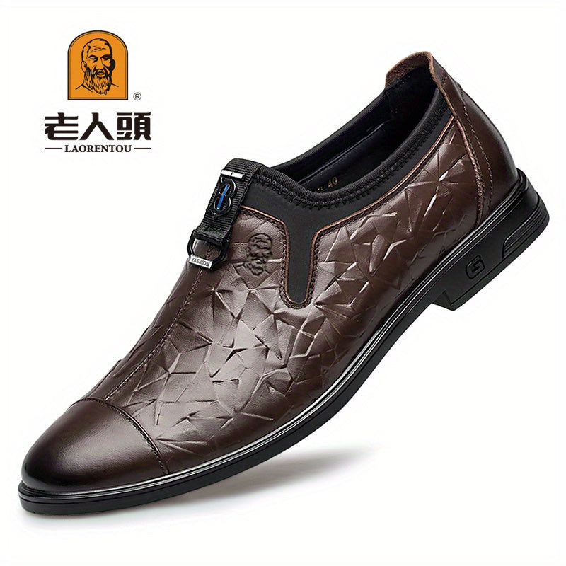 LAORENTOU Men's Leather Casual Business Shoes