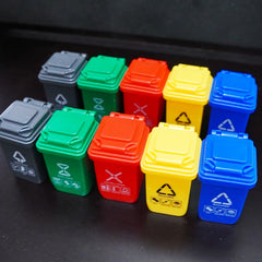 Mini Garbage Can Decorations - Trash and Car Set