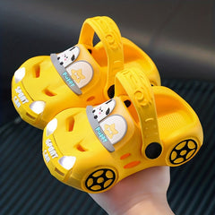 JIAGEYA Cartoon Clogs Light Breathable Baby Boys Anti Slip Indoor Outdoor