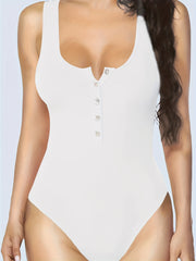 Slim Tank Bodysuit Sleeveless Casual Bodysuit