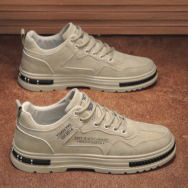 Men's Lace-up Work Sneakers with Good Grip