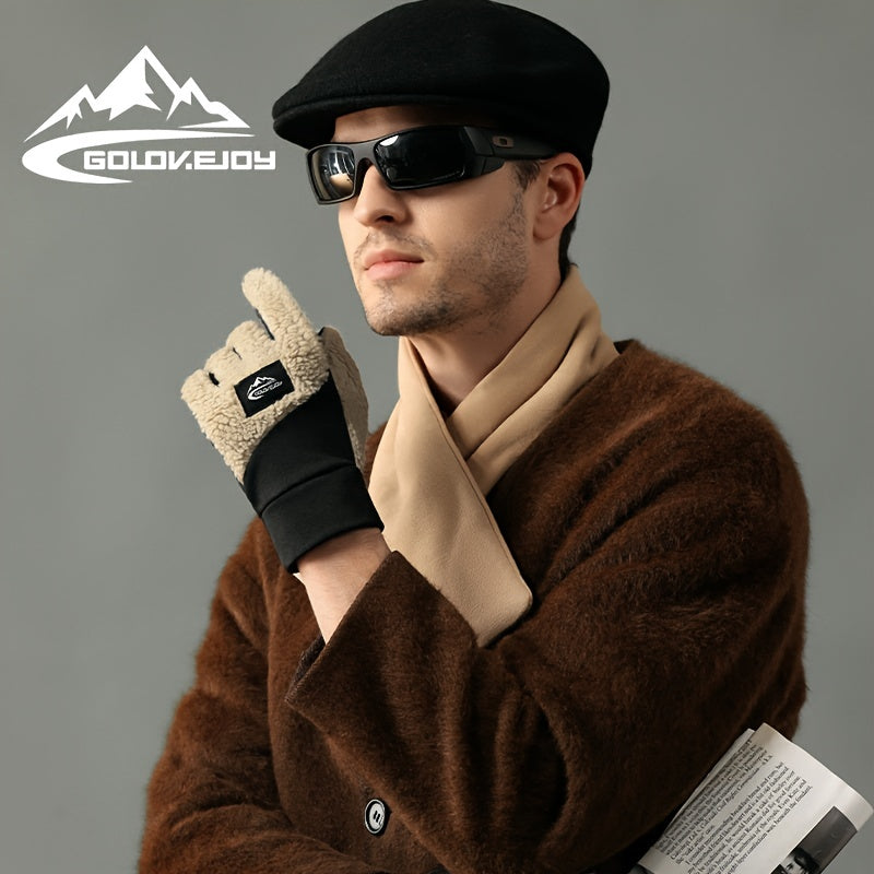 Winter Cycling Gloves Thickened Plus Velvet Men Women Windproof Touch Screen