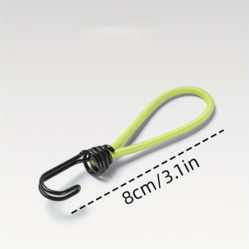 5pcs Tent Elastic Rope with Metal Hook Elastic Belt Fixer Binding Rope