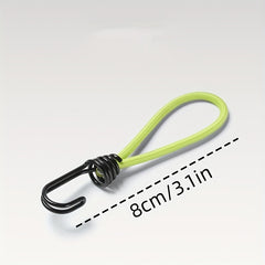 5pcs Tent Elastic Rope with Metal Hook Elastic Belt Fixer Binding Rope