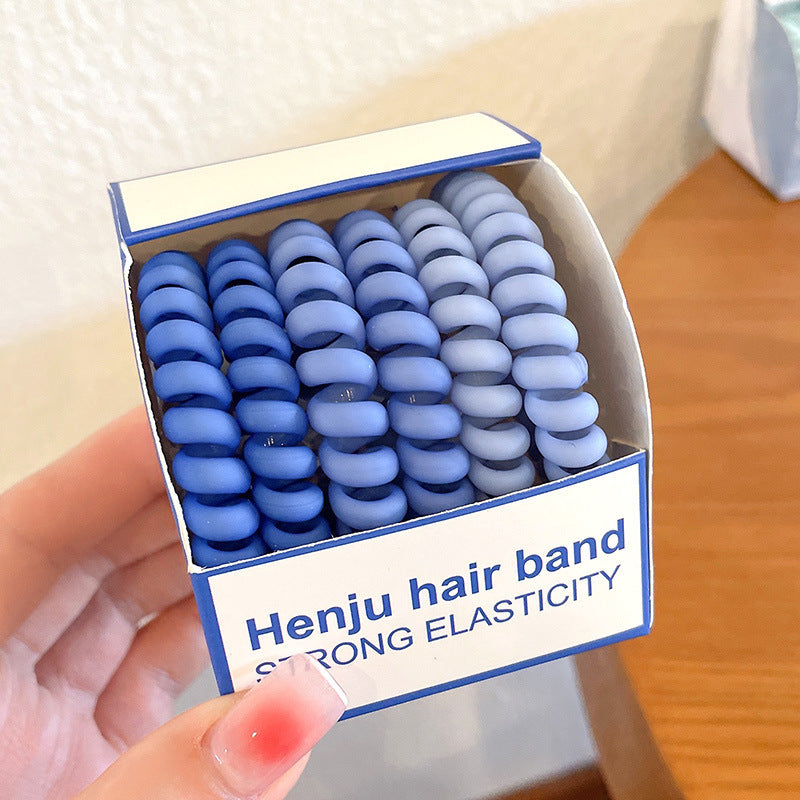 6pcs Spiral Hair Ties Seamless Thickened Hair Elastic Hair Accessories