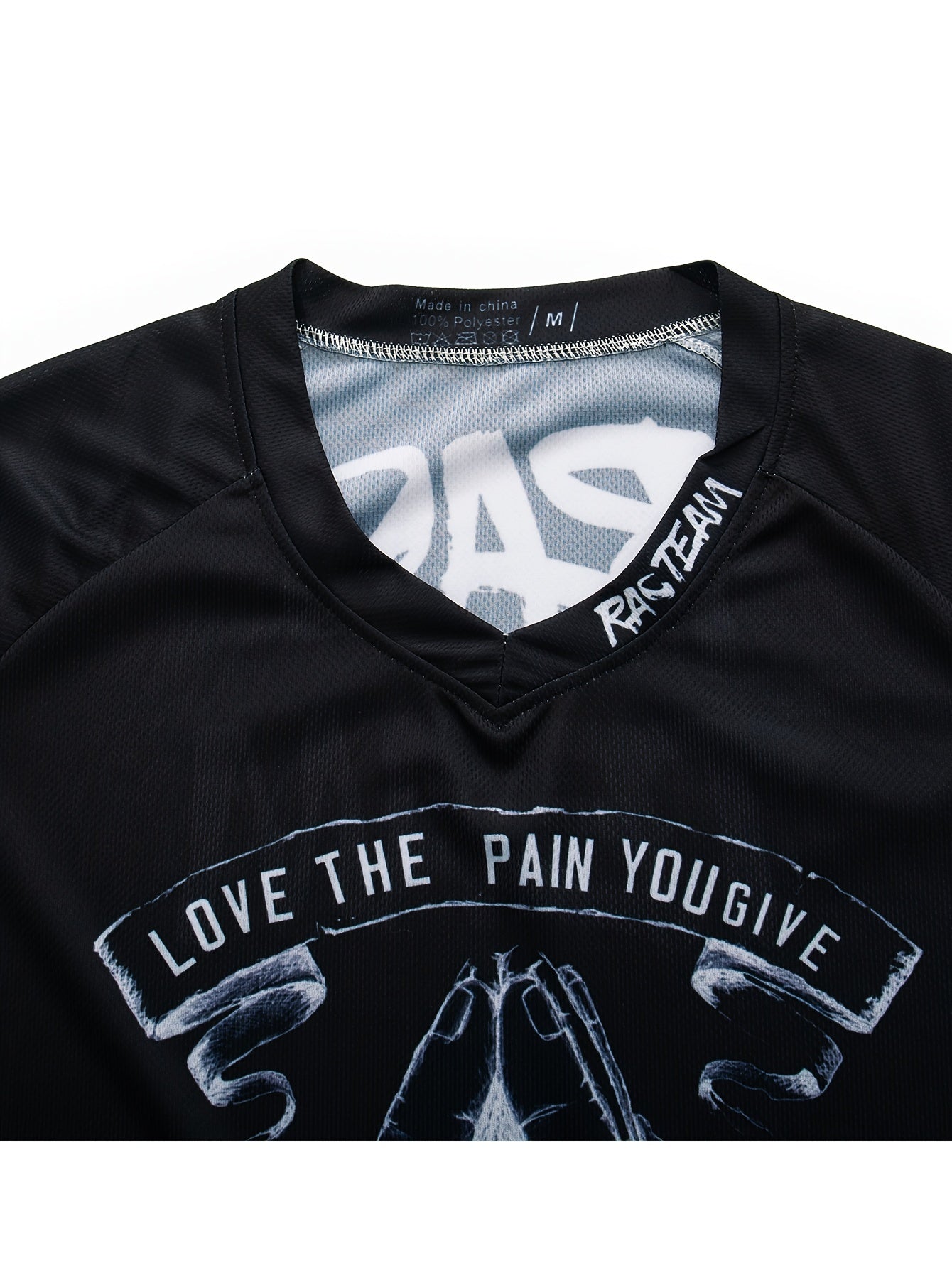 Men's Hands Pattern Cycling Jersey Long Sleeve Shirt