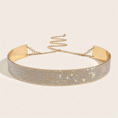Rhinestone Punk Belt Chain Metal