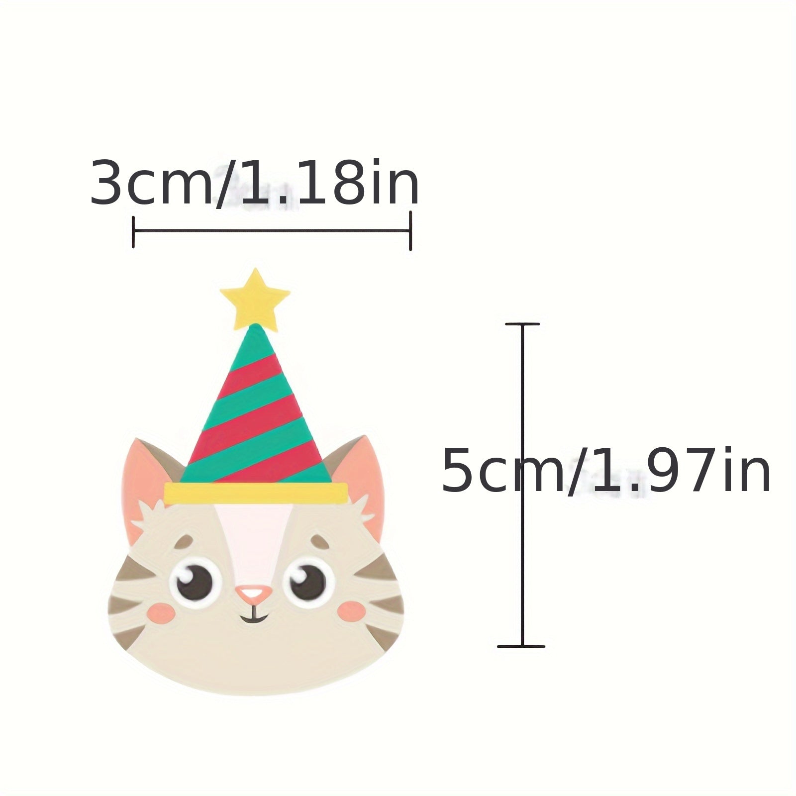 12pcs Cat Theme Birthday Party Cake Plate Set with Cat Face Flag