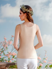 Front Buckle Sleeveless Thermal Underwear Top Women's Lingerie