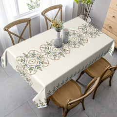 Floral Polyester Tablecloth for Parties and Dinner Decor