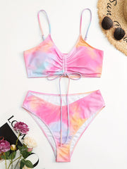 Tie Dye Print Bikini Set