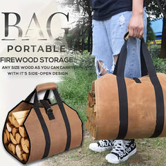 Portable Firewood Carrier Tote Bag