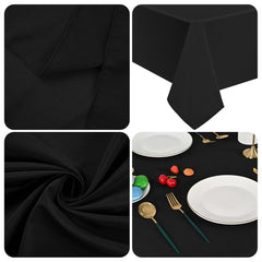 4pcs Elastic Table Cover Round Stretch Tablecloth Cocktail Fitted Tablecloths