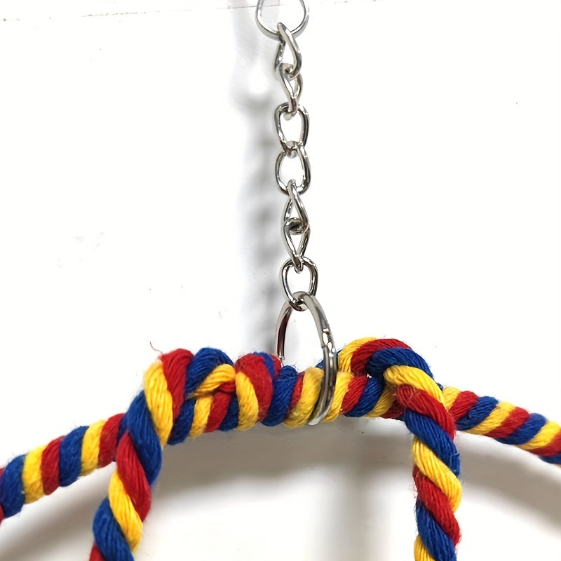 Colorful Chew Toys & Swing Perch for Parakeets Cockatiels Conures