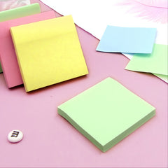 100pc Square Sticky Notes 3x3 Adhesive 4 Colors