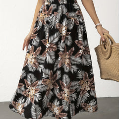 Boho Floral Print High Waist Skirt for Spring & Summer