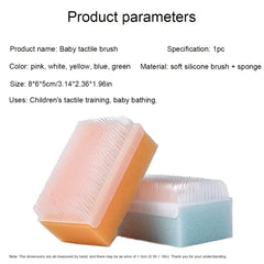 Infant Massage Brush Tactile Set Bath Sponge & Scalp Scrub