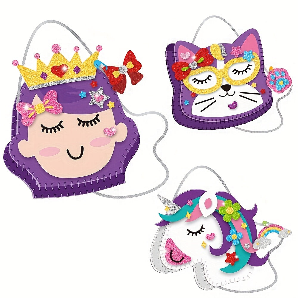 Fabric Felt Bag DIY Craft Kit Parent Child Sewing Toy Girl's Crossbody Bag