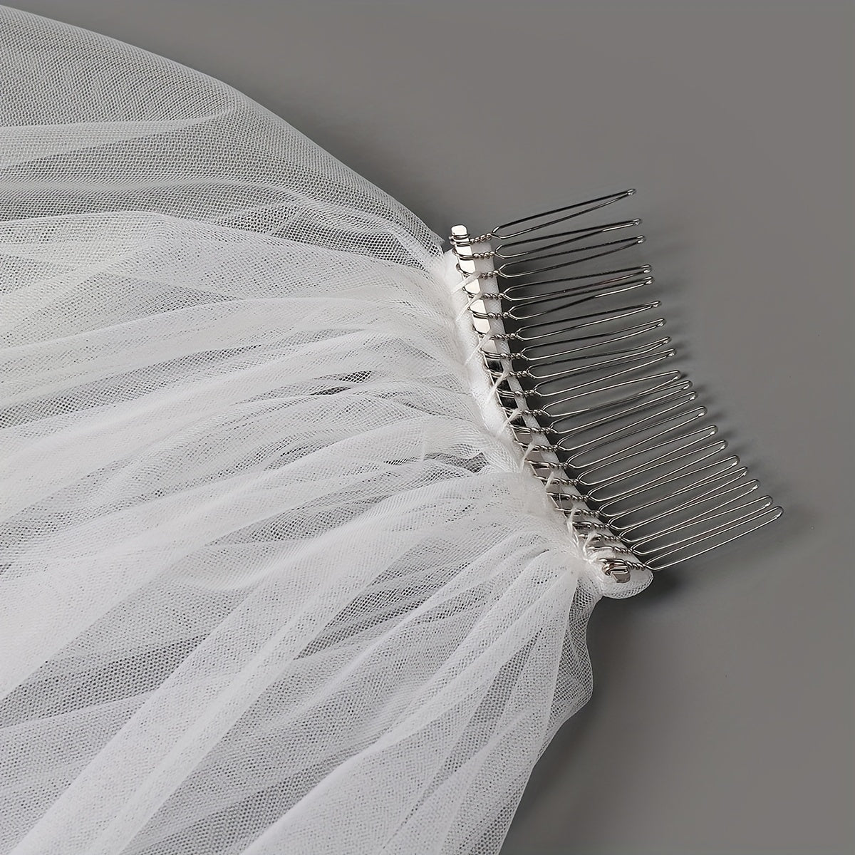 Ivory Bridal Veil Tulle Short
