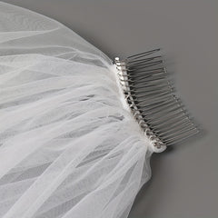 Ivory Bridal Veil Tulle Short