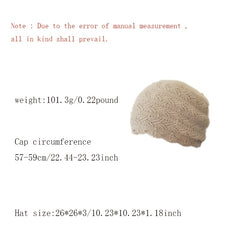 Faux Pearl Decor Knitted Beanie Hat for Her