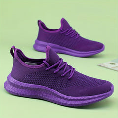 Women's Breathable Mesh Tennis Sports Shoes, Lightweight and Comfortable