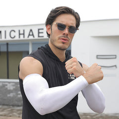 Ice Silk Sunscreen Armguards for Cycling and Outdoor Travel