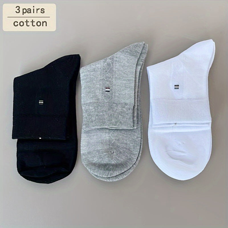 3 Pairs Men's Winter Crew Socks Thick Soft Business Sock