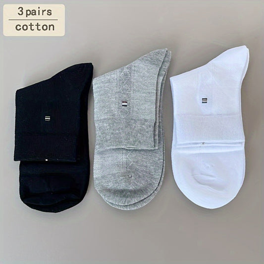 3 Pairs Men's Winter Crew Socks Thick Soft Business Sock