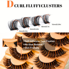 56 Pcs 5D Fluffy Faux Mink Lash Clusters 18mm Extensions