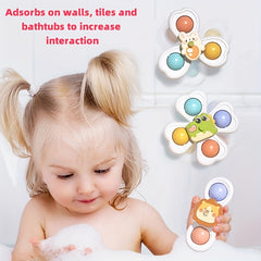 Kids Suction Cup Spinner Toy Educational Hand Eye Coordination Game